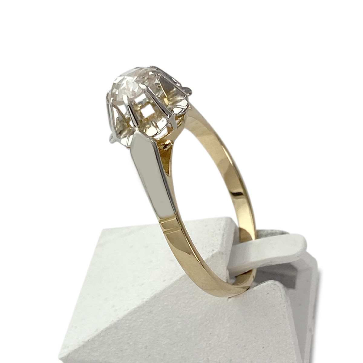 Solitaire d'occasion 2 ors 750 diamant - vue 2
