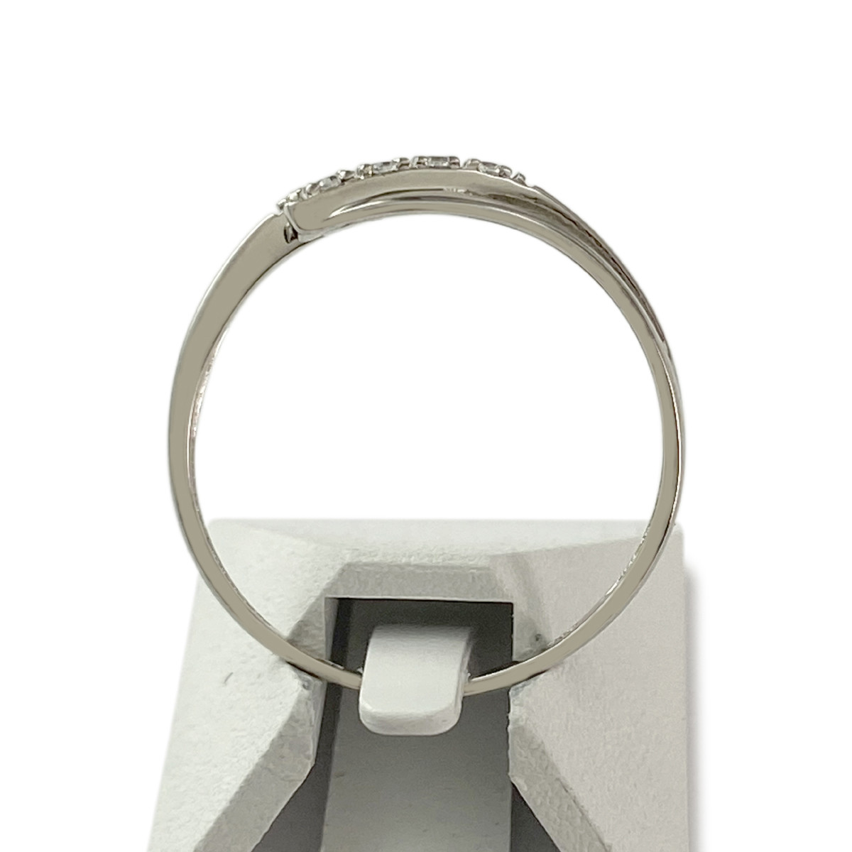 Bague d'occasion or 375 blanc zirconias - vue 3