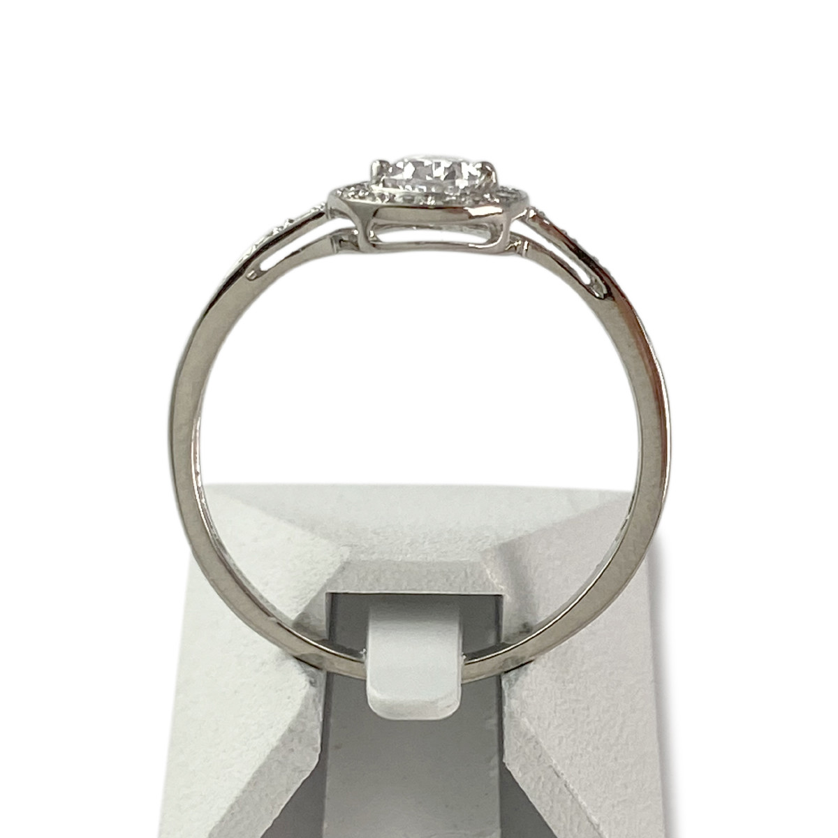Bague d'occasion or 375 blanc zirconias - vue 3