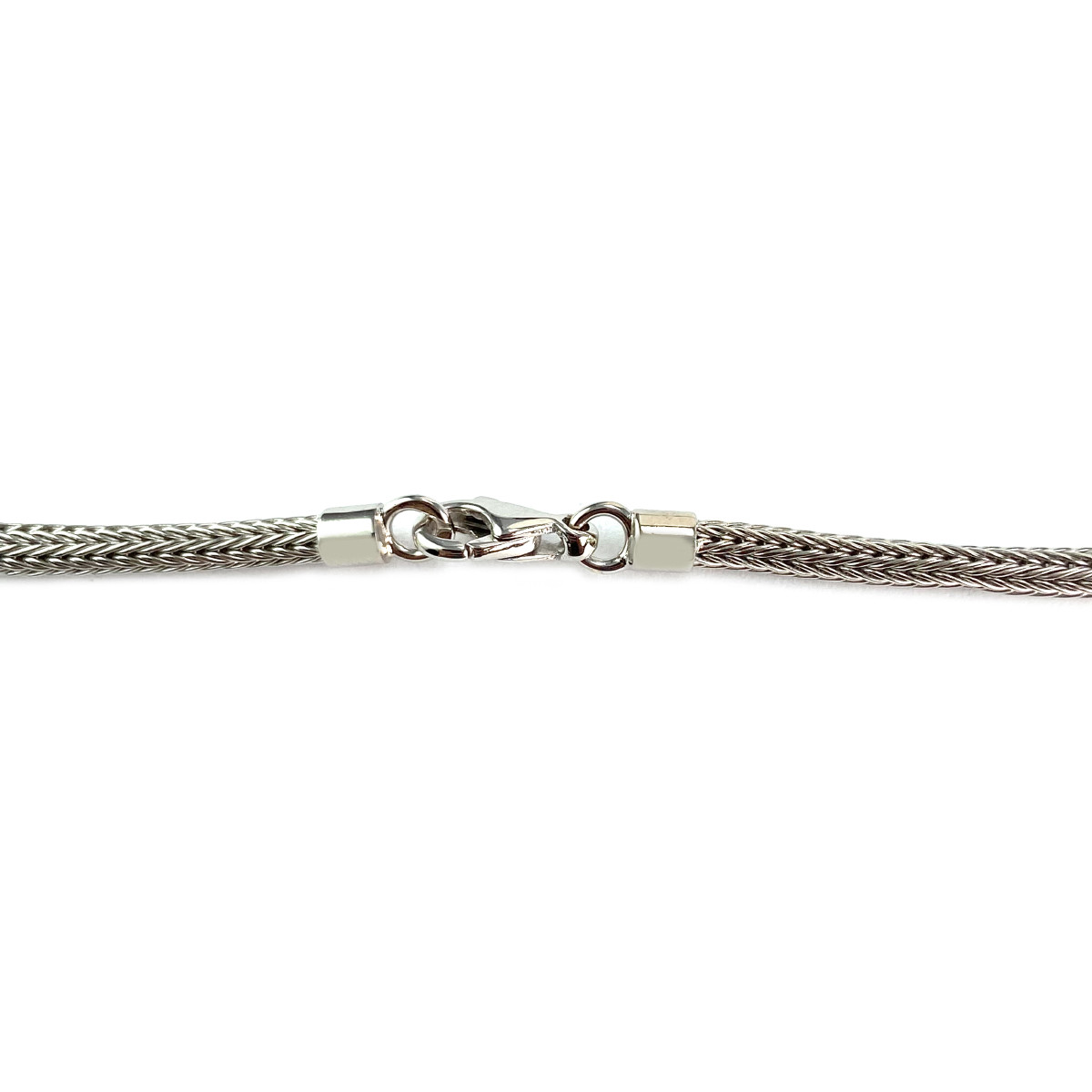 Collier d'occasion or 585 blanc maille fantaisie 39 cm - vue 3
