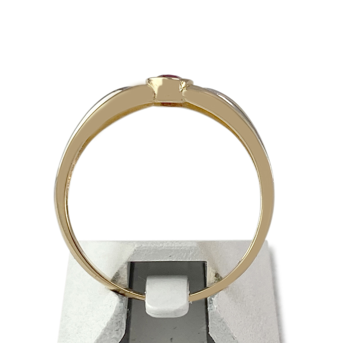 Bague d'occasion 2 ors 750 rubis - vue 3