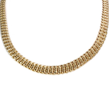 Collier en chute d'occasion or 750 jaune maille américaine 45 cm