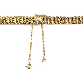 Collier en chute d'occasion or 750 jaune maille américaine 45 cm