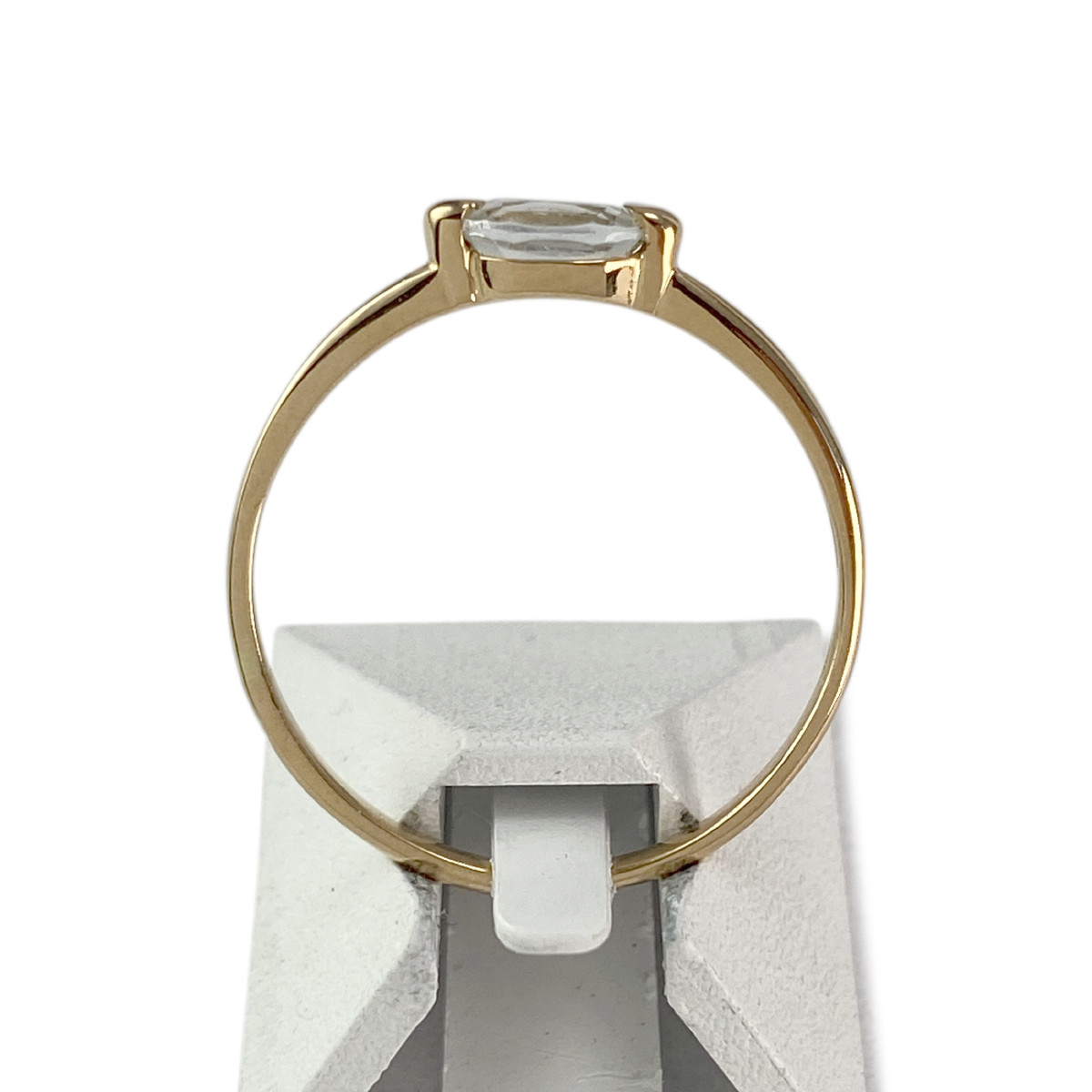 Bague d'occasion or 750 jaune aigue marine - vue 3