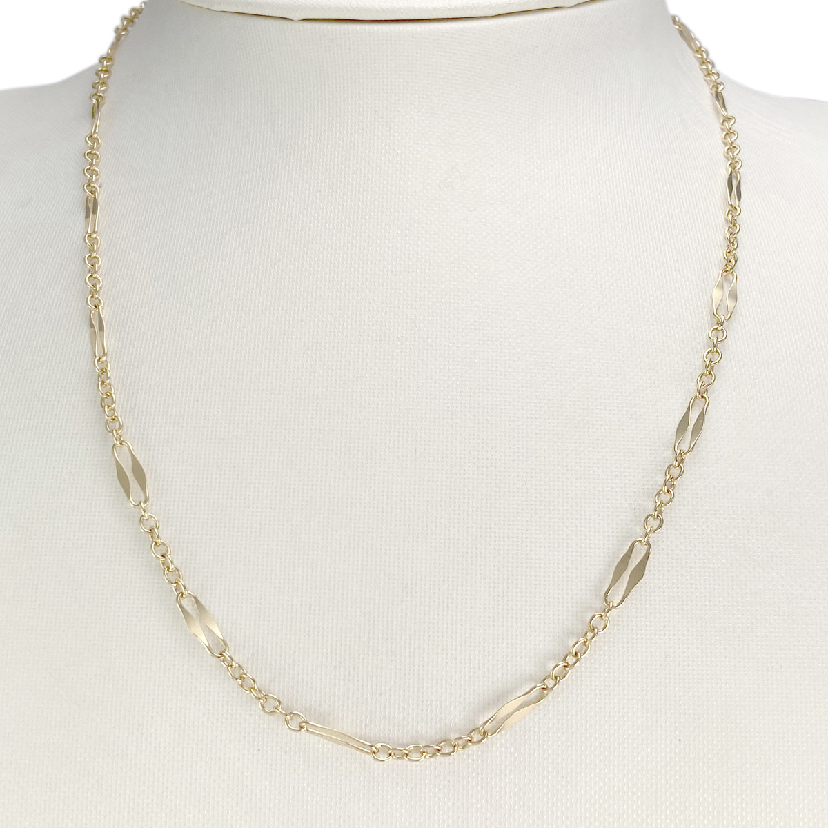 Collier d'occasion or 750 jaune maille fantaisie 46,5 cm - vue 2