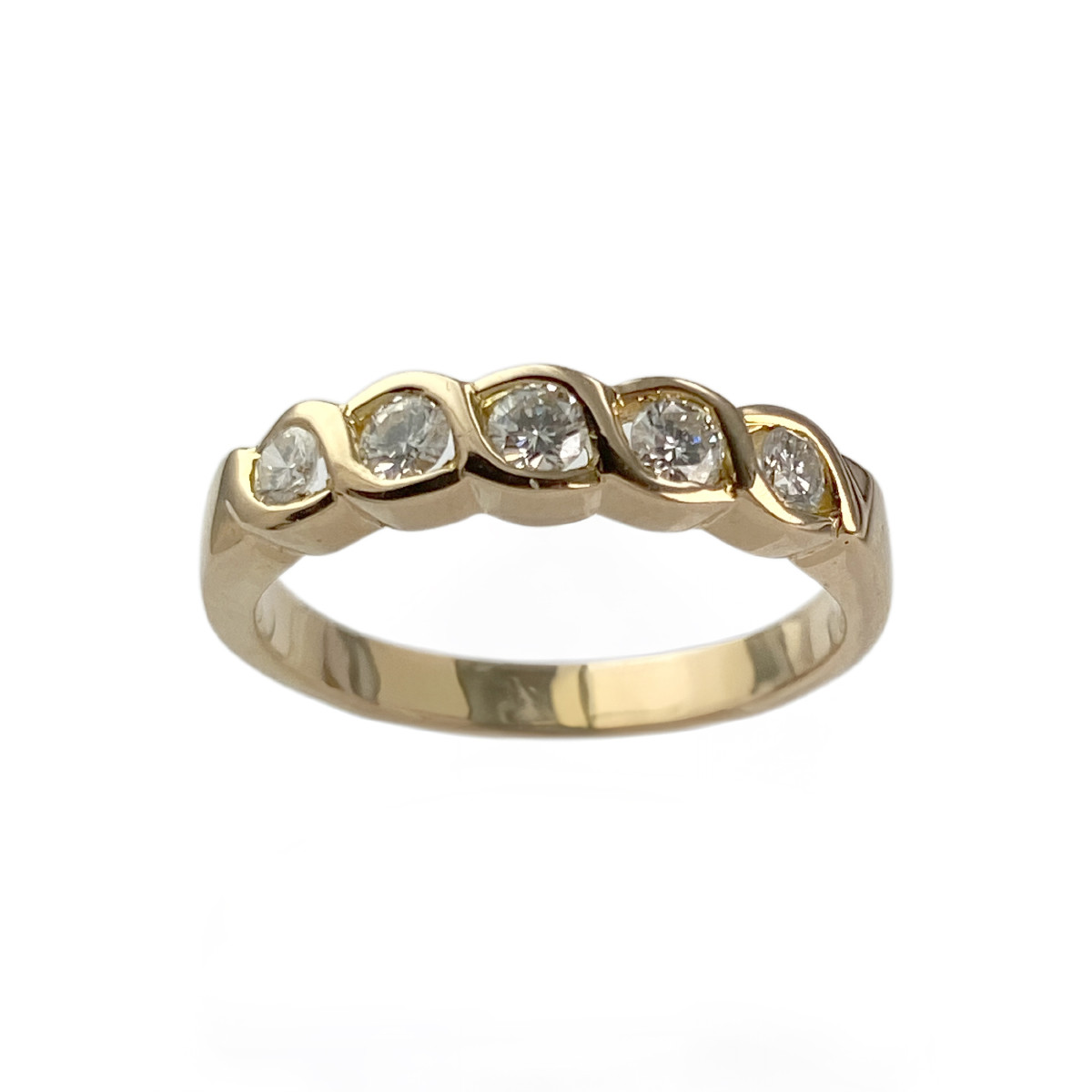 Bague d'occasion or 750 jaune diamants