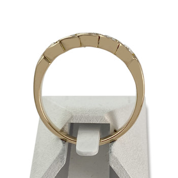 Second-hand gold ring 750 yellow diamonds