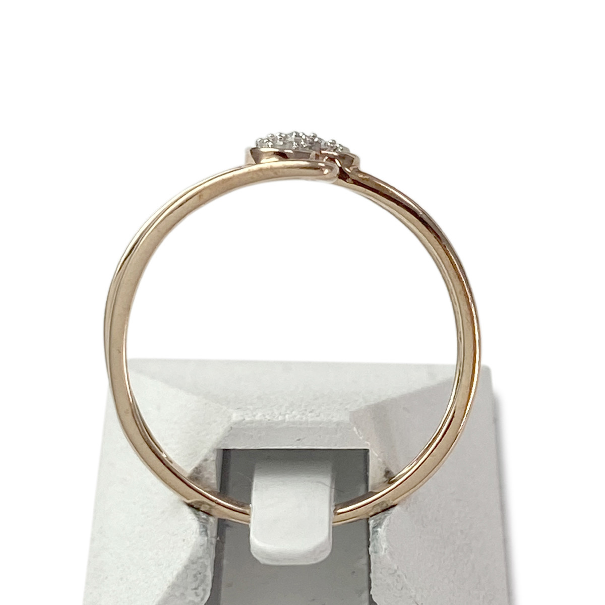 Bague d'occasion or 375 2 tons diamants - vue 3