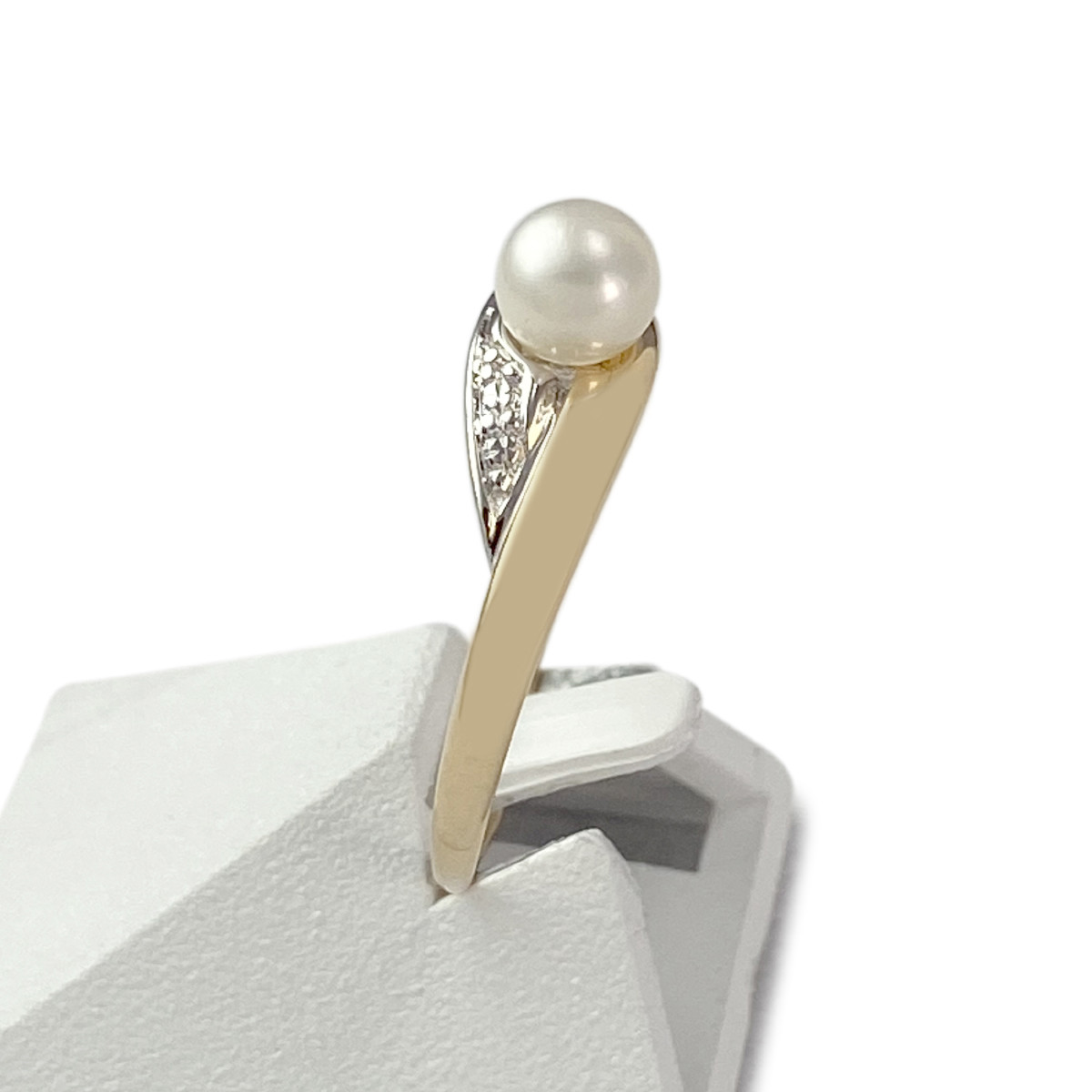 Bague d'occasion or 750 2 tons perle de culture - vue 2
