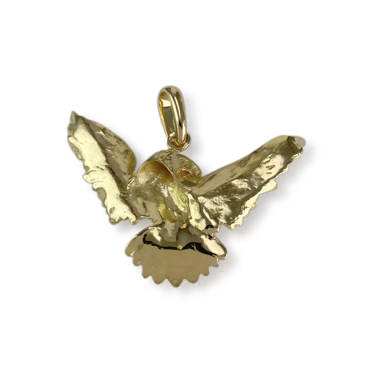 Pendentif aigle d'occasion or 750 jaune émeraude - vue 2