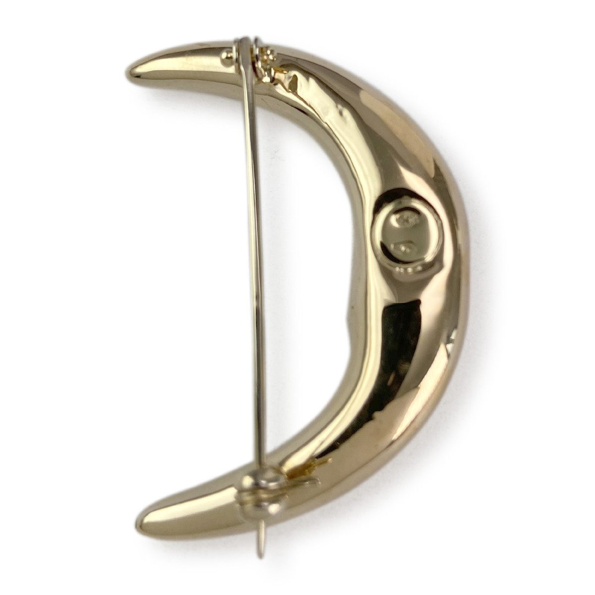 Broche lune d'occasion or 750 jaune - vue 2