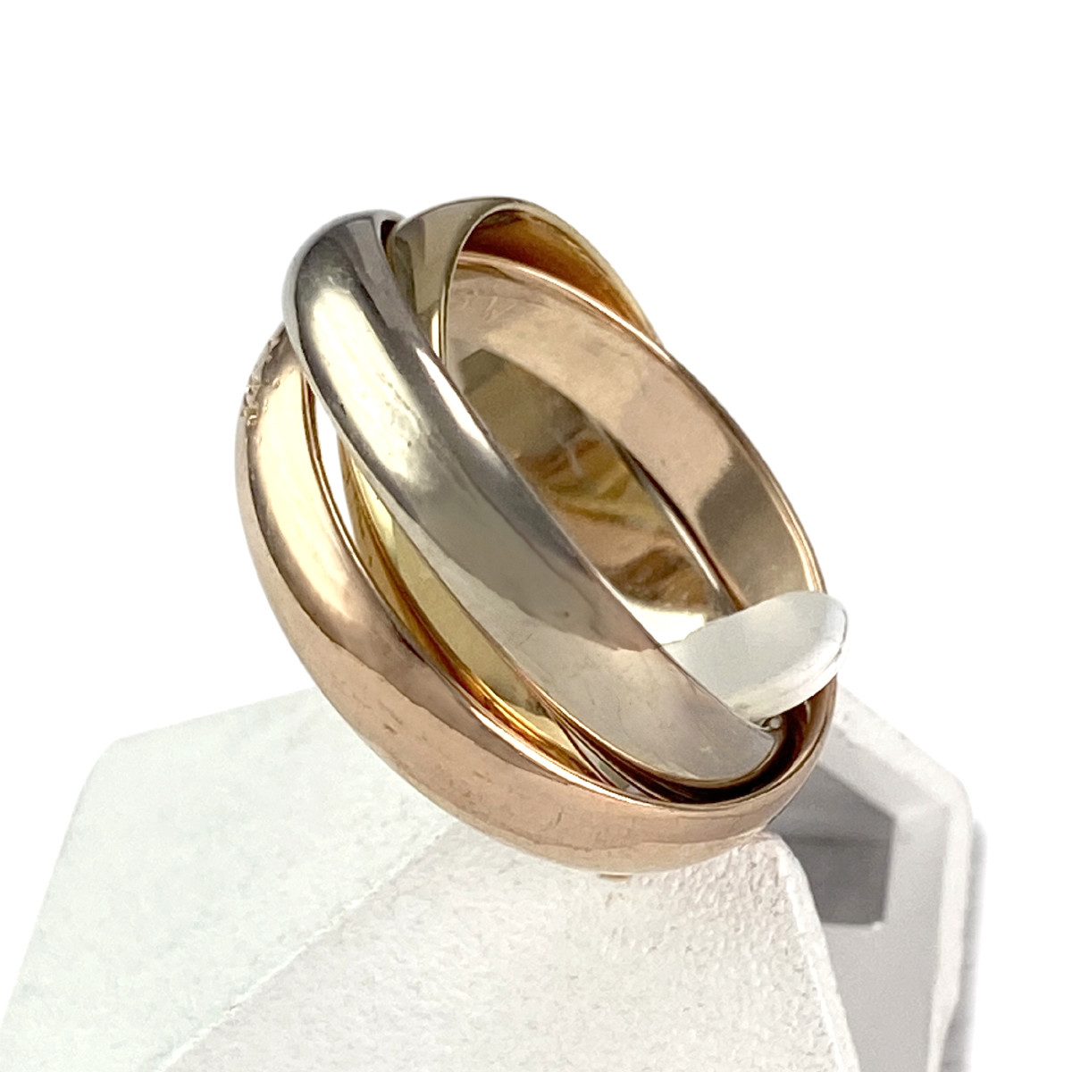 Bague trinity cartier d'occaison 3 ors 750 - vue 2