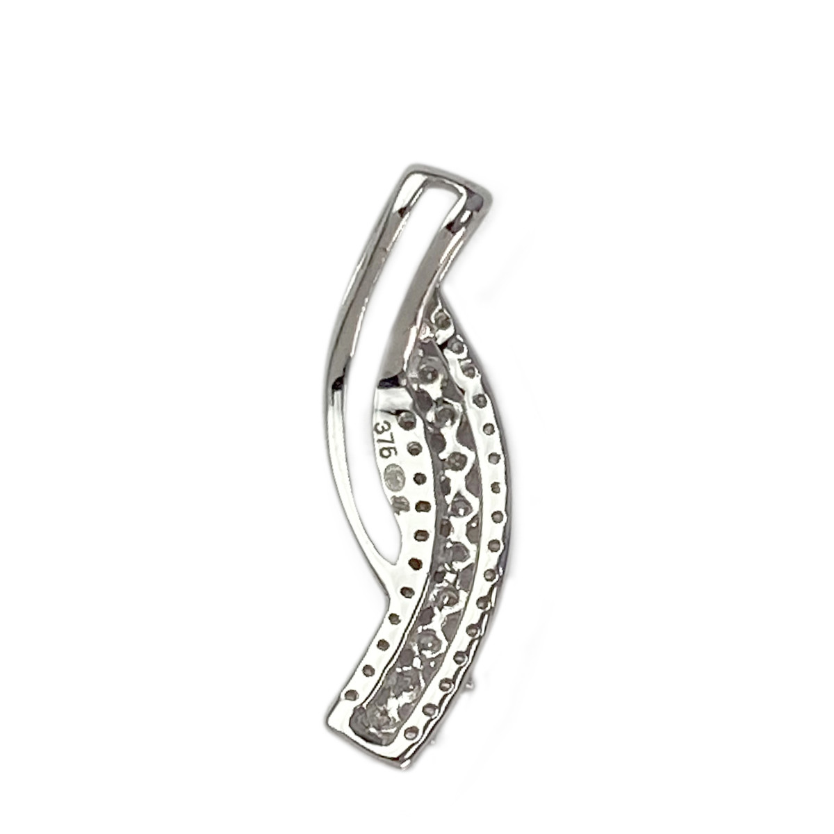 Pendentif d'occasion or 375 blanc diamants - vue 2