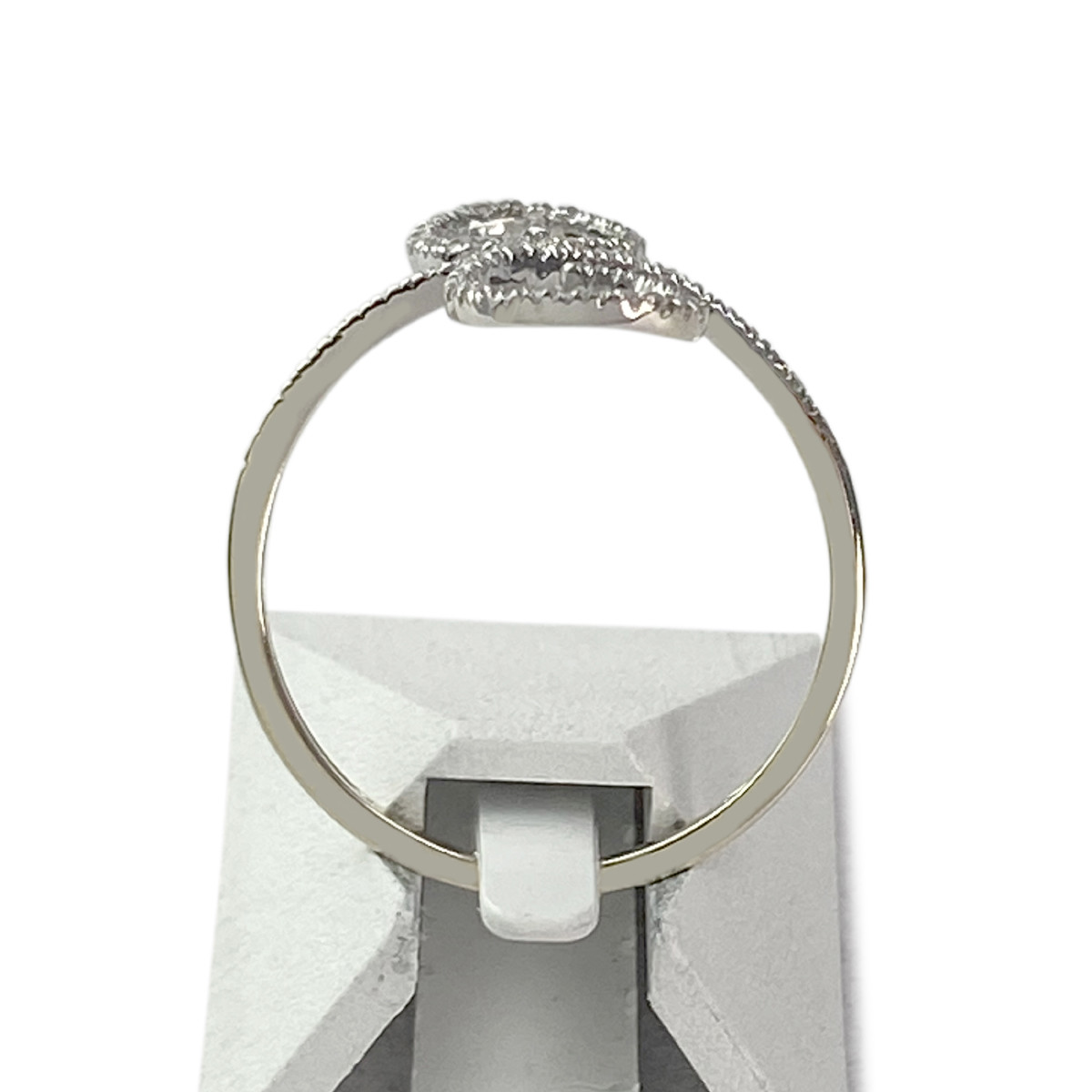 Bague d'occasion or 375 blanc diamants - vue 3