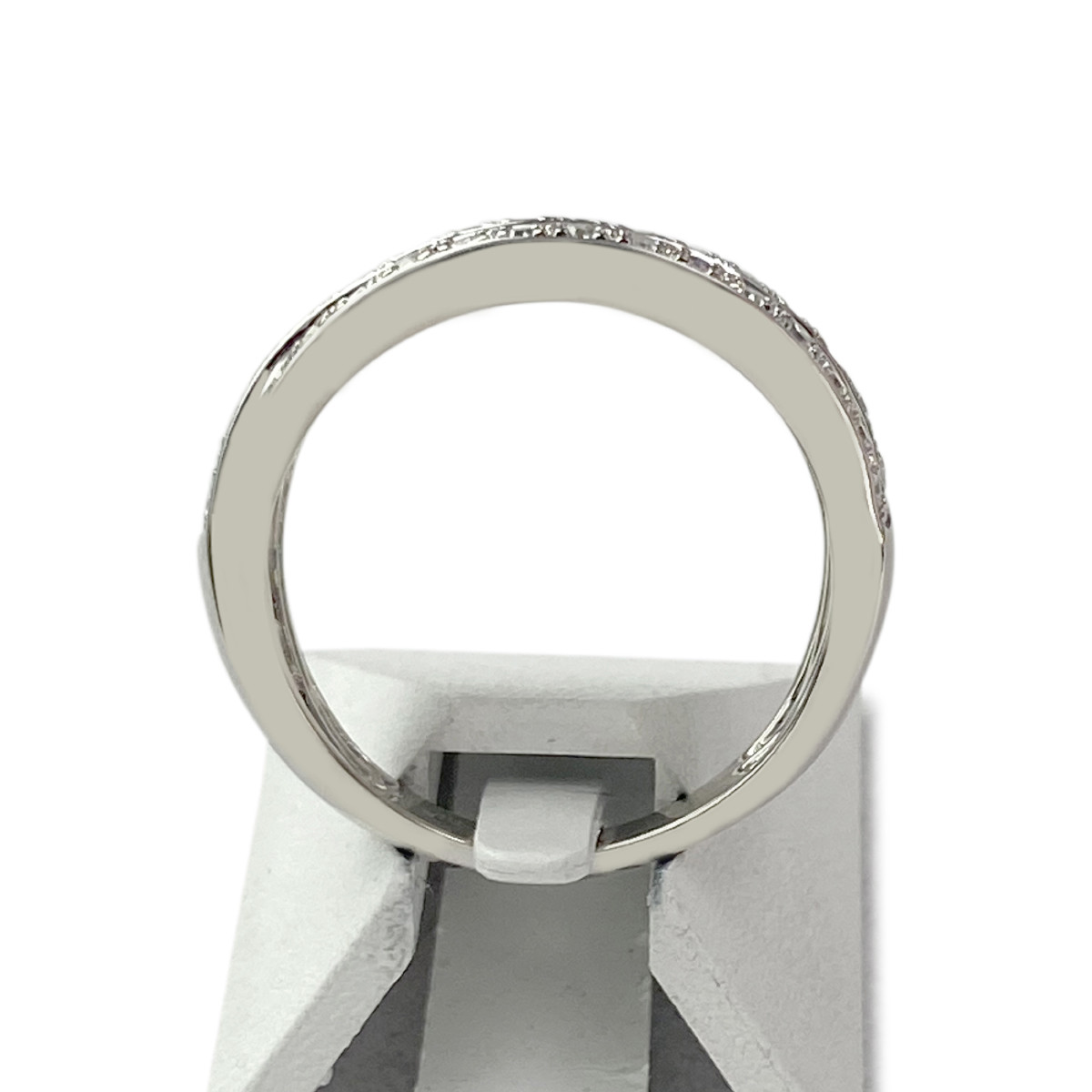 Bague d'occasion or 750 blanc diamants - vue 3
