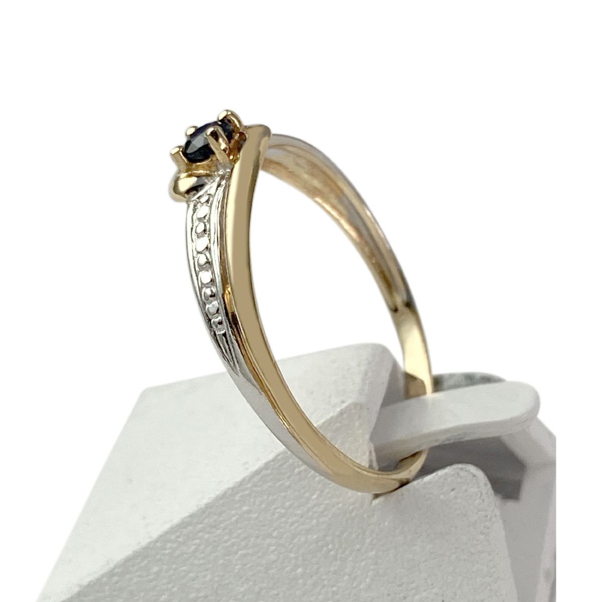 Bague d'occasion or 750 2 tons saphir - vue 2