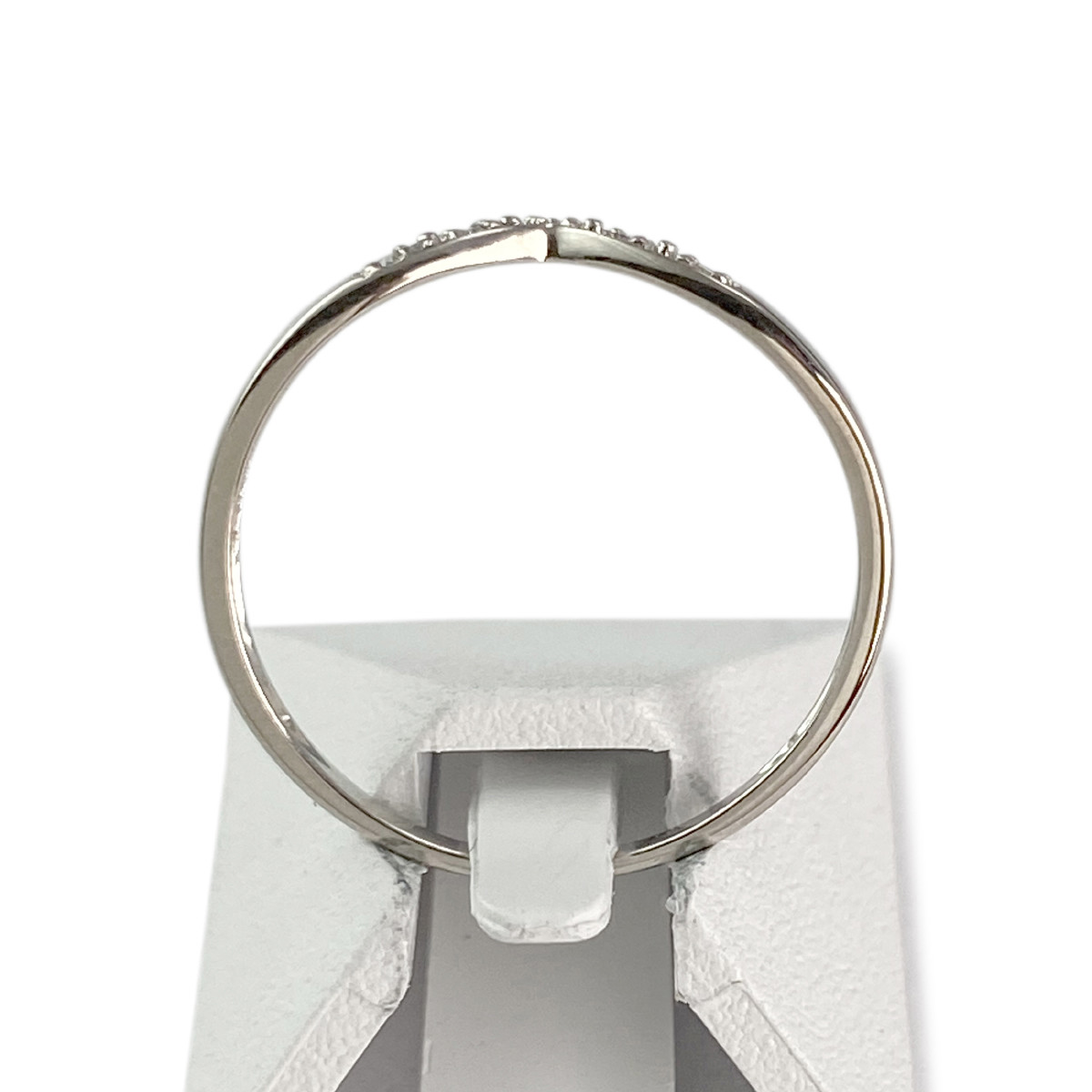 Bague d'occasion or 375 blanc diamants - vue 3
