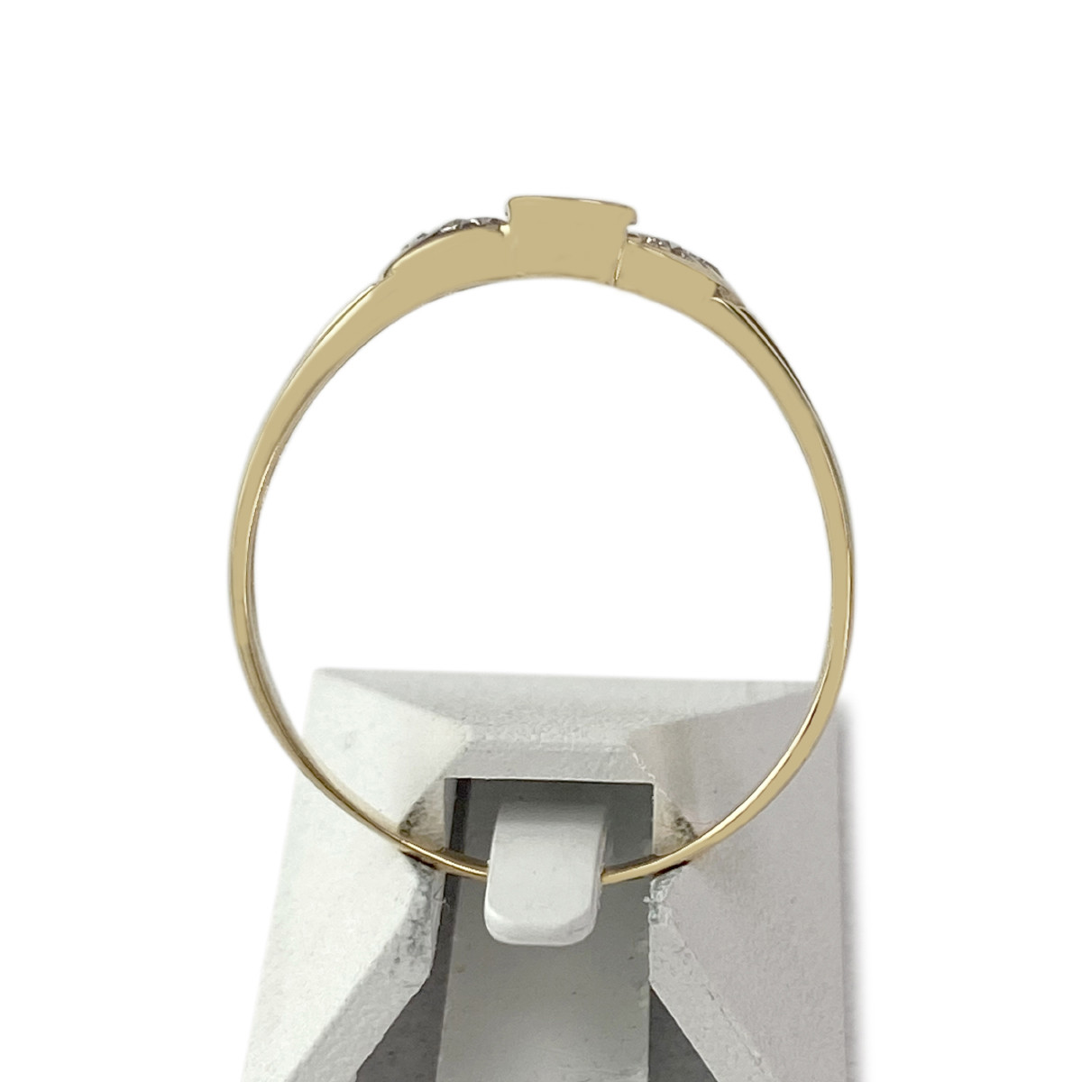 Bague d'occasion or 750 jaune saphir diamants - vue 3