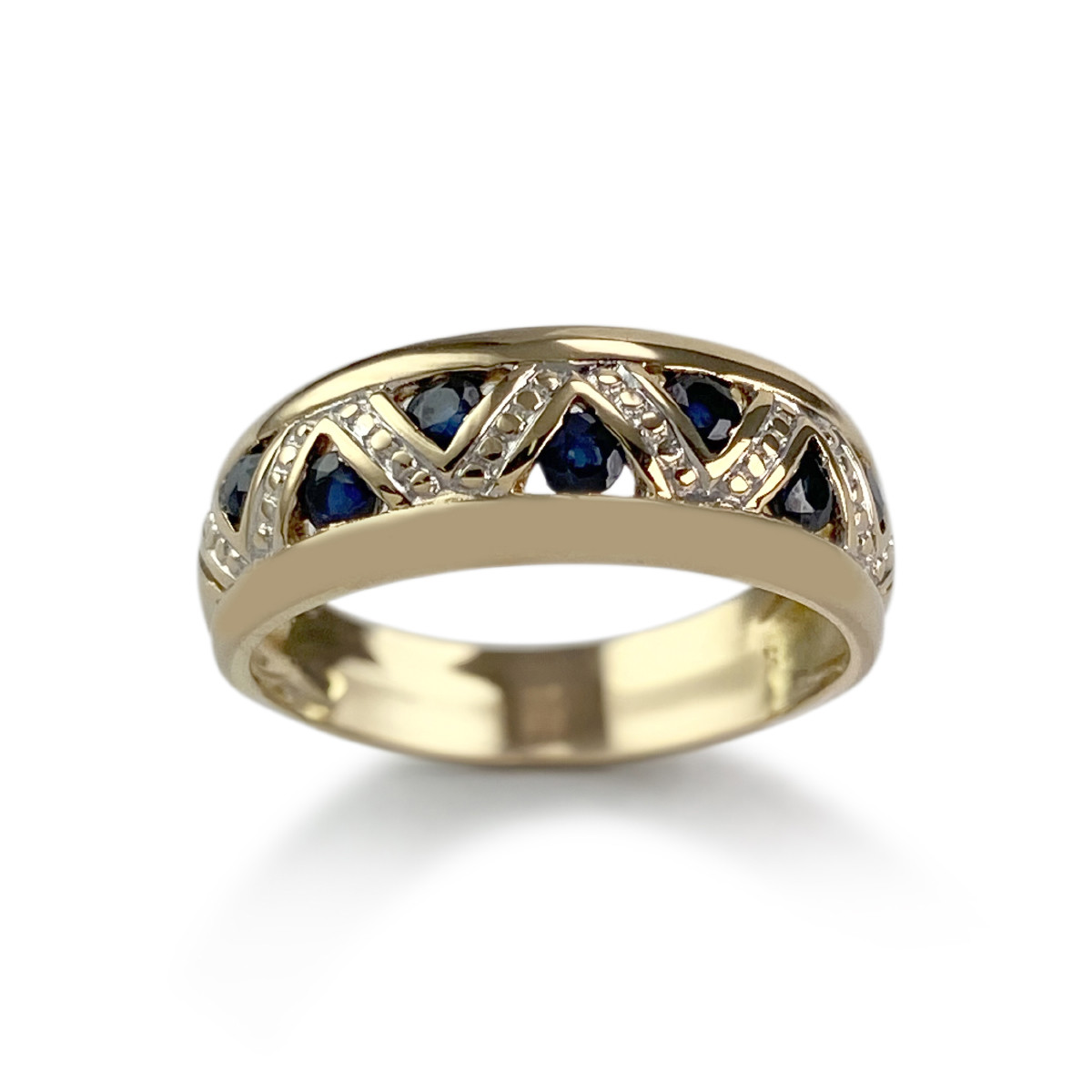 Bague d'occasion or 750 jaune saphirs