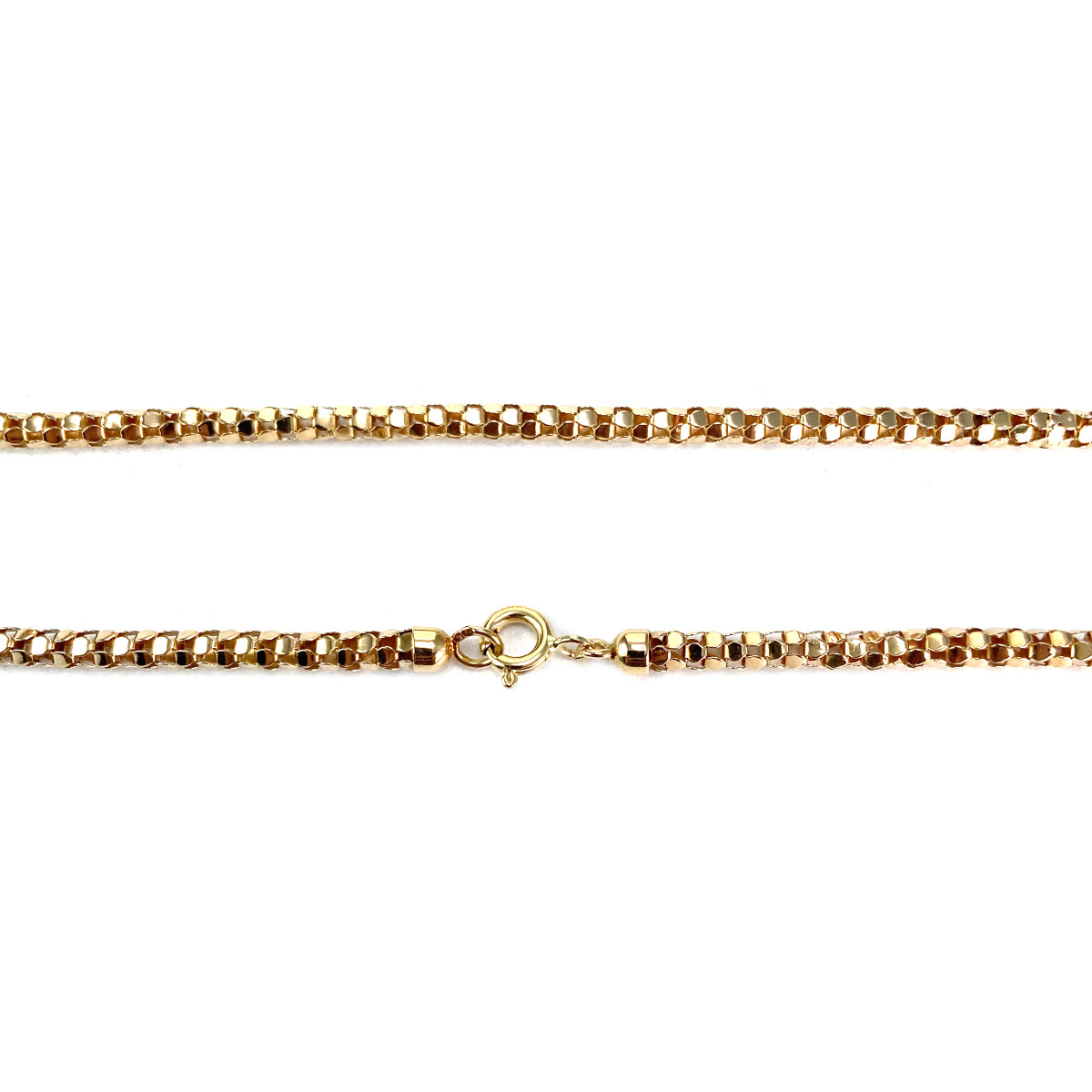 Collier d'occasion or 750 jaune maille popcorn 61,5 cm - vue 3