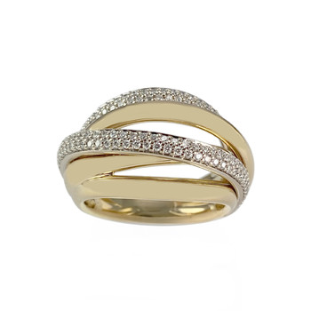 Bague d'occasion 2 ors 750 diamants