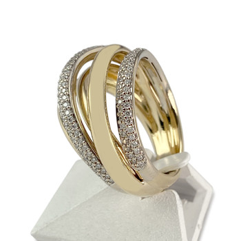 Bague d'occasion 2 ors 750 diamants