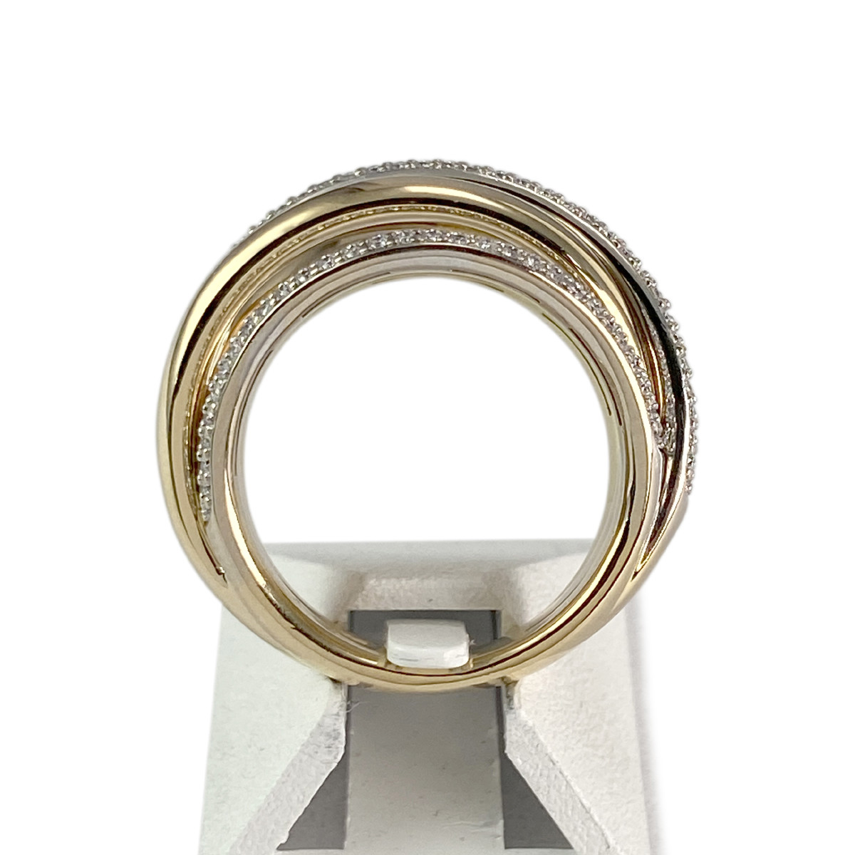 Bague d'occasion 2 ors 750 diamants - vue 3