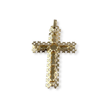 Pendentif croix d'occasion or 750 jaune