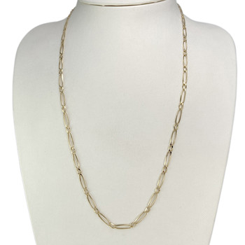 Chaîne d'occasion or 750 jaune maille cheval alternée 56,5 cm