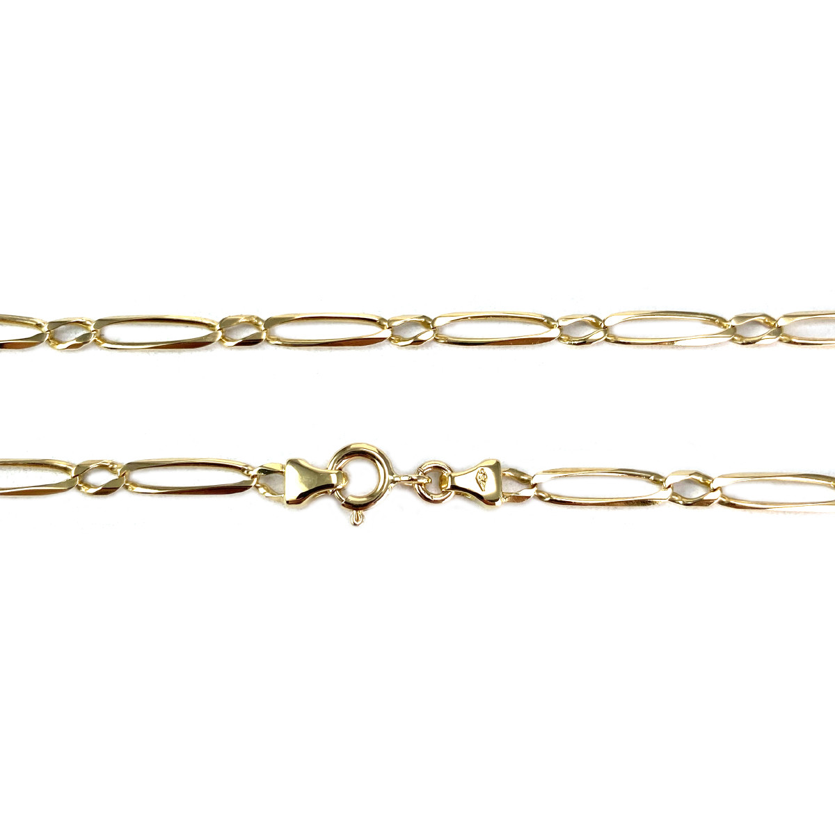 Chaîne d'occasion or 750 jaune maille cheval alternée 56,5 cm - vue 3