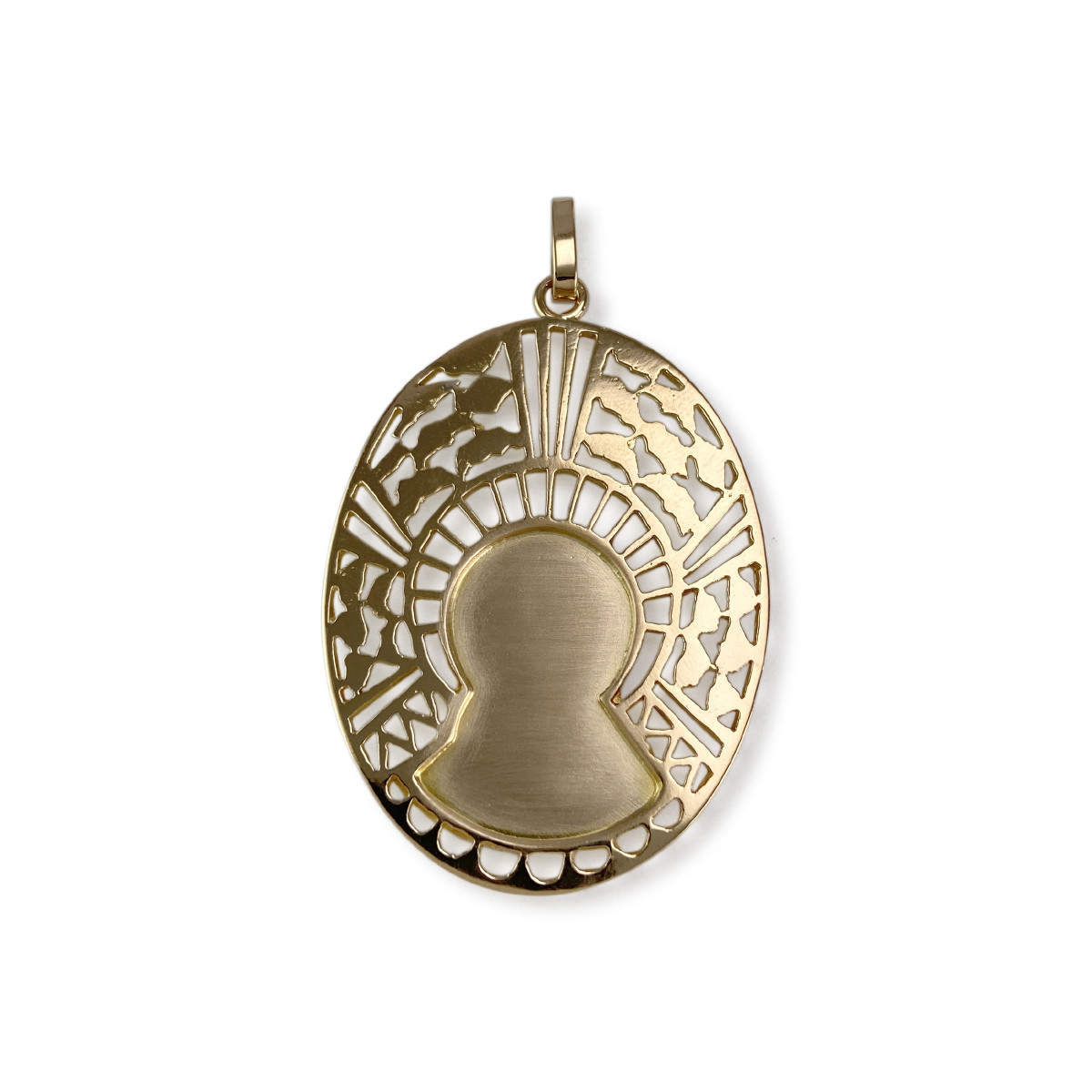Médaille religieuse d'occasion or 750 jaune - vue 2