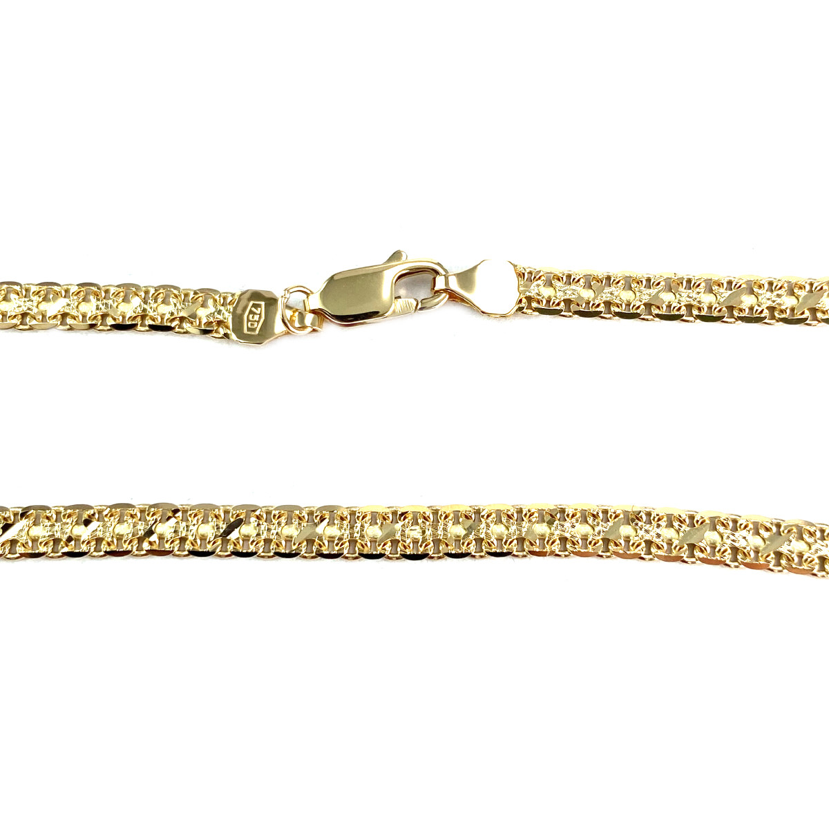 Collier d'occasion or 750 jaune maille fantaisie 42 cm - vue 3