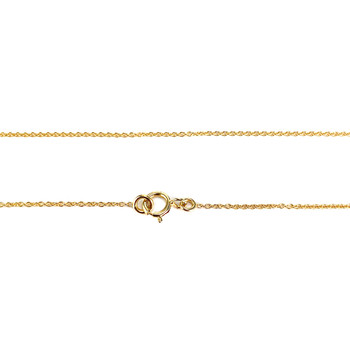 Collier d'occasion or 750 jaune maille forçat perles 42 cm