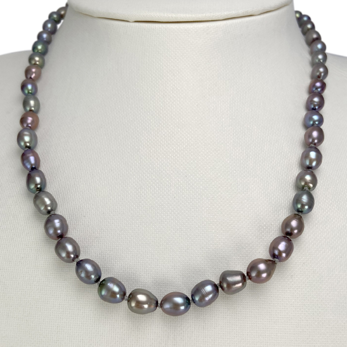 Collier d'occasion or 750 jaune perles de cultures teintées 43 cm - vue 2