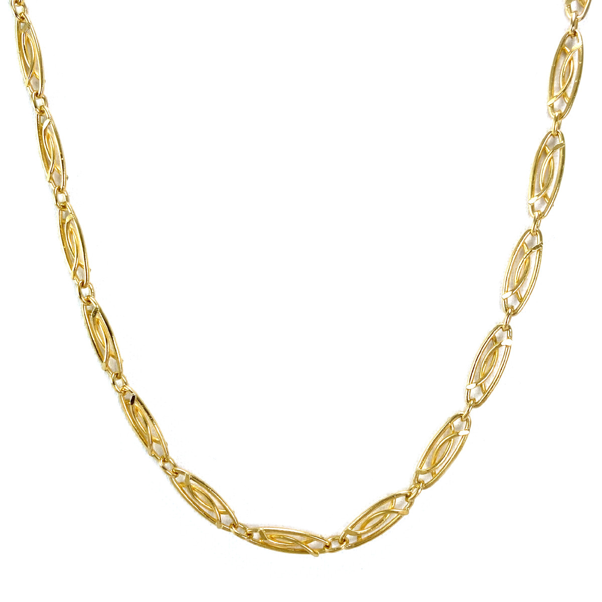 Collier d'occasion or 750 jaune maille fantaisie 76,5 cm