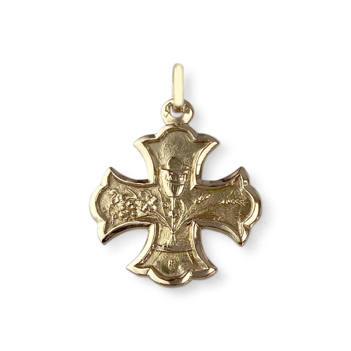Pendentif croix d'occasion or 750 jaune