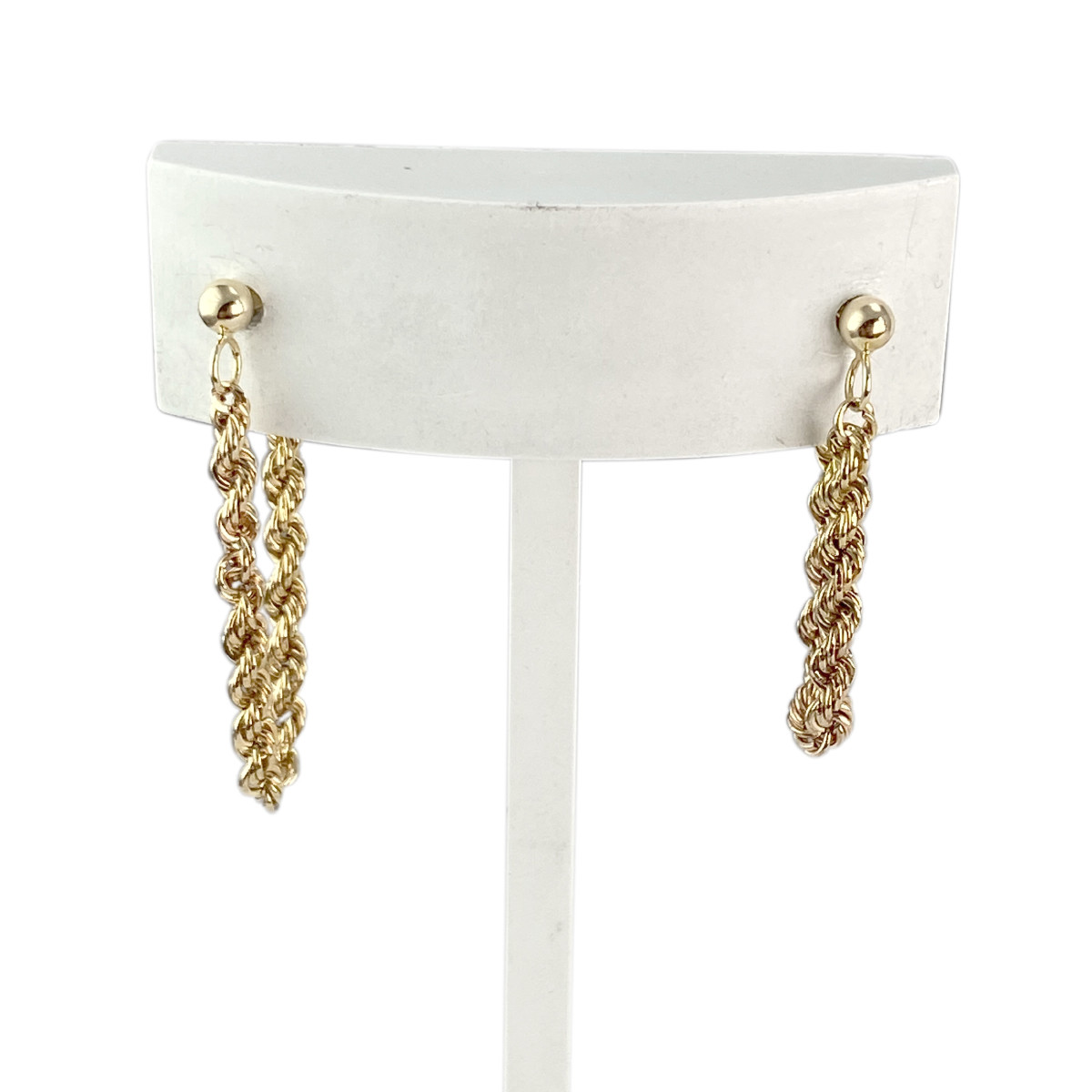 Boucles d'oreilles pendants d'occasion or 375 jaune