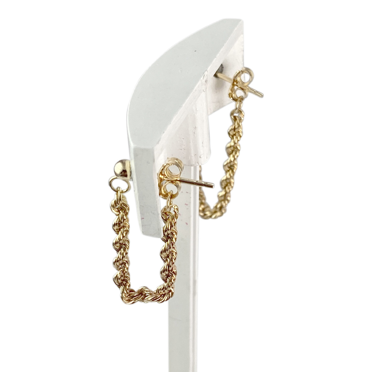 Boucles d'oreilles pendants d'occasion or 375 jaune - vue 2
