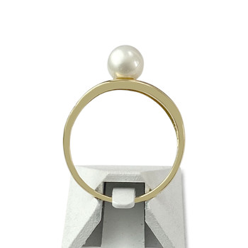 Bague d'occasion or 750 2 tons perle de culture