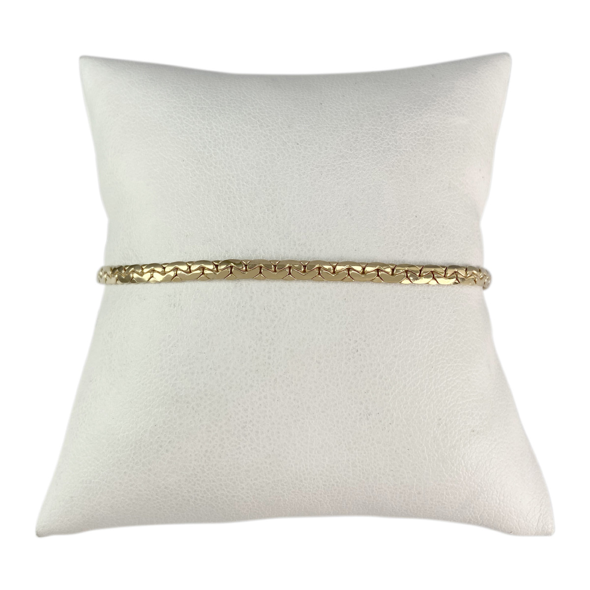 Bracelet d'occasion or 750 jaune maille haricot 18 cm