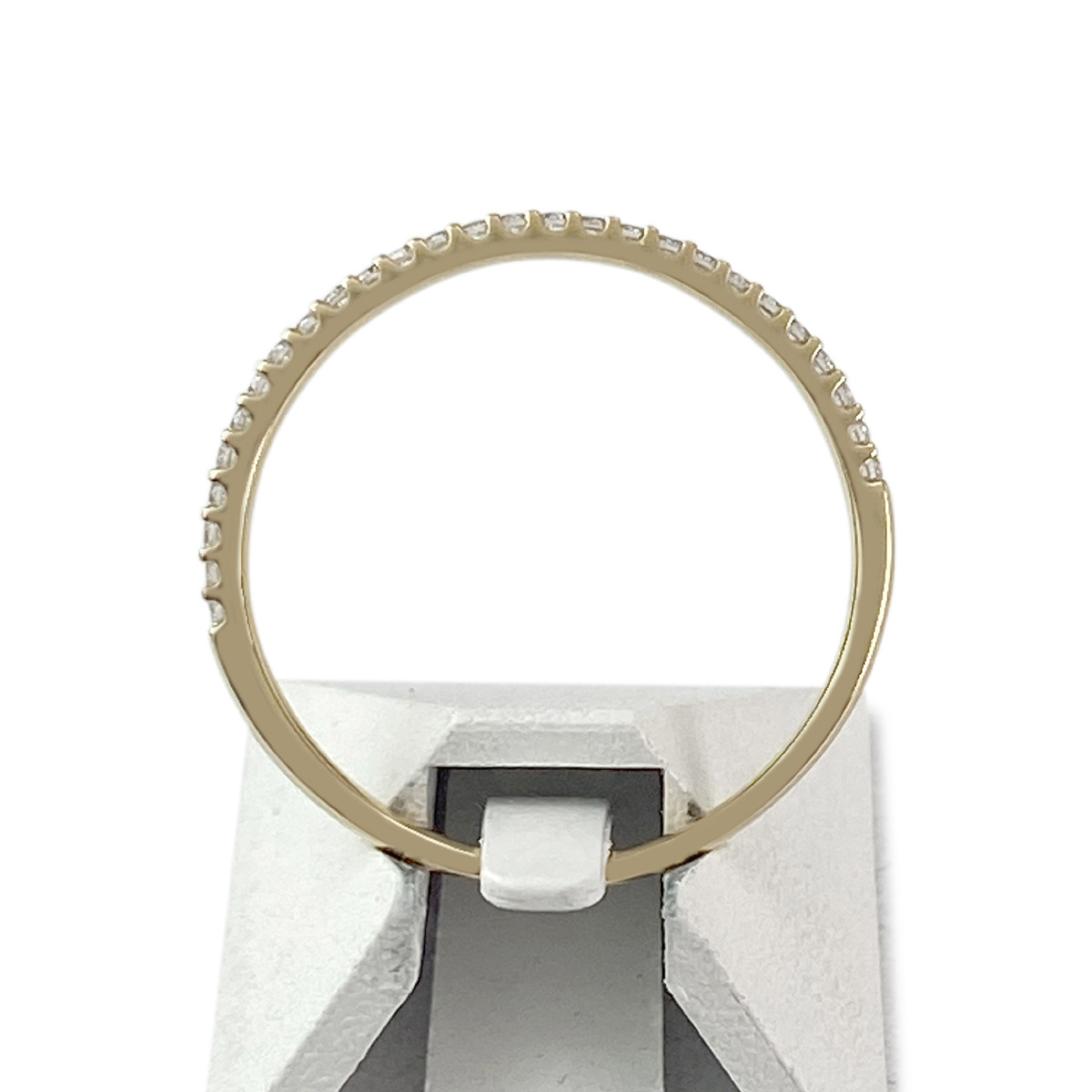 Bague demi tour d'occasion or 750 jaune diamants - vue 3