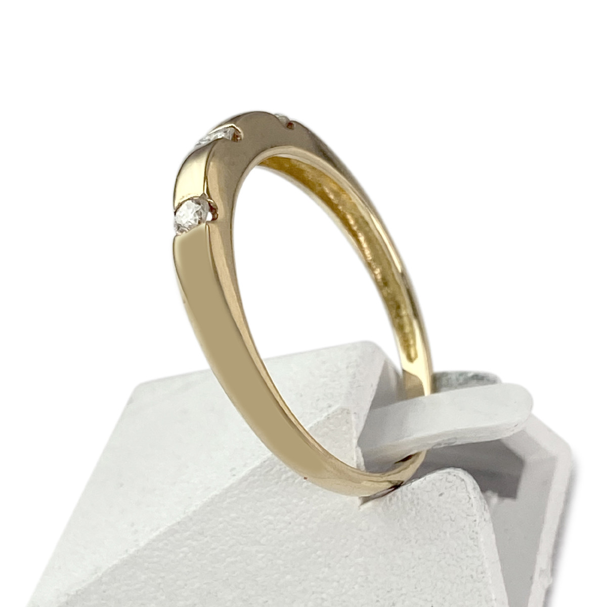 Bague d'occasion or 750 jaune diamants - vue 2
