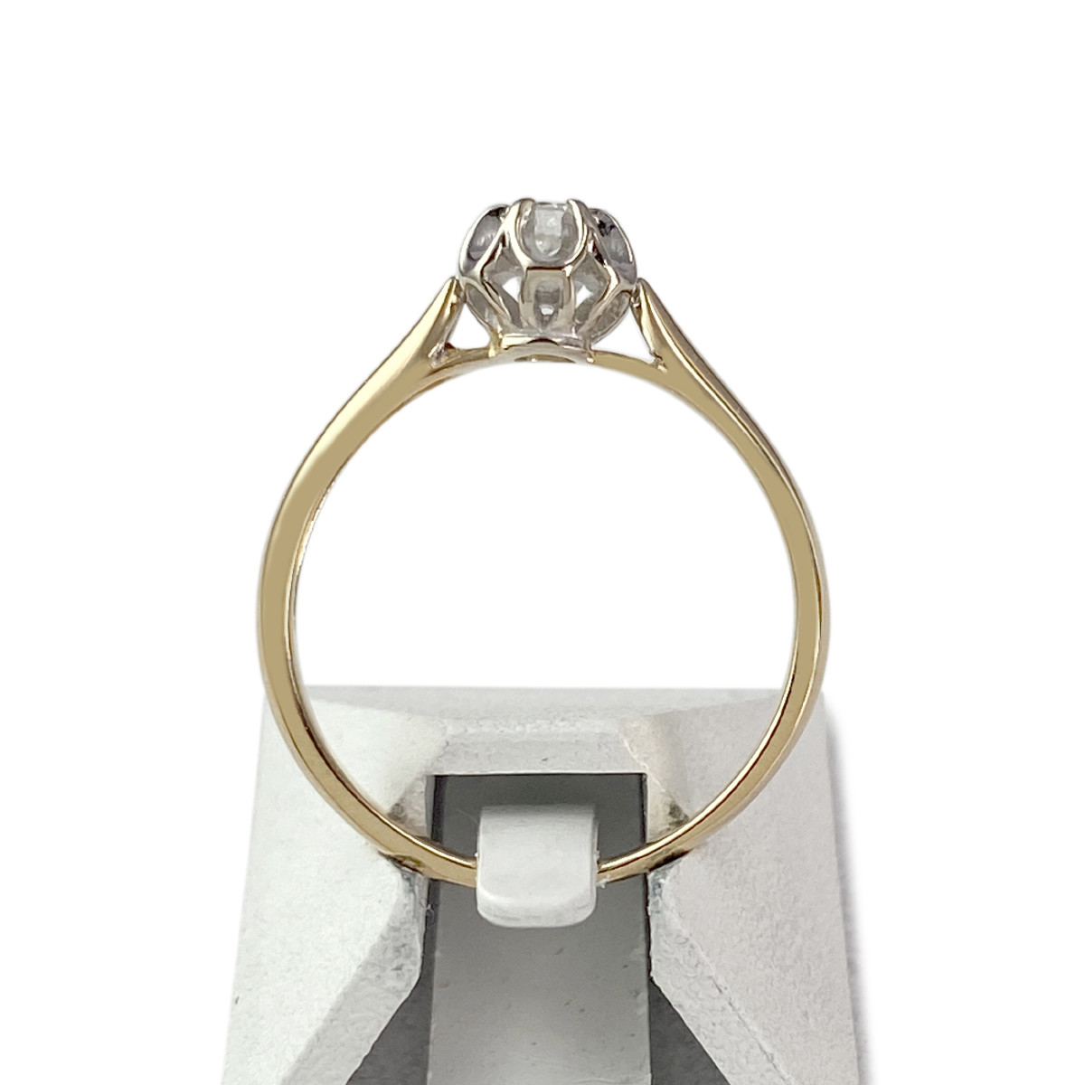 Solitaire d'occasion 2 ors 750 diamant - vue 3