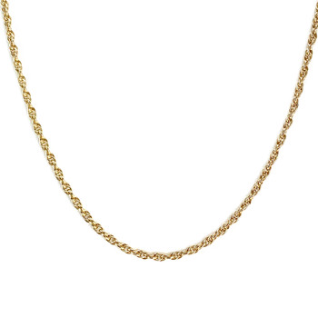 Chaîne d'occasion or 750 jaune maille torsadée 59 cm