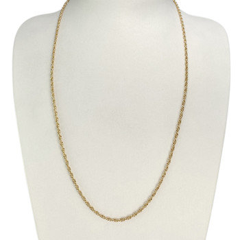 Chaîne d'occasion or 750 jaune maille torsadée 59 cm