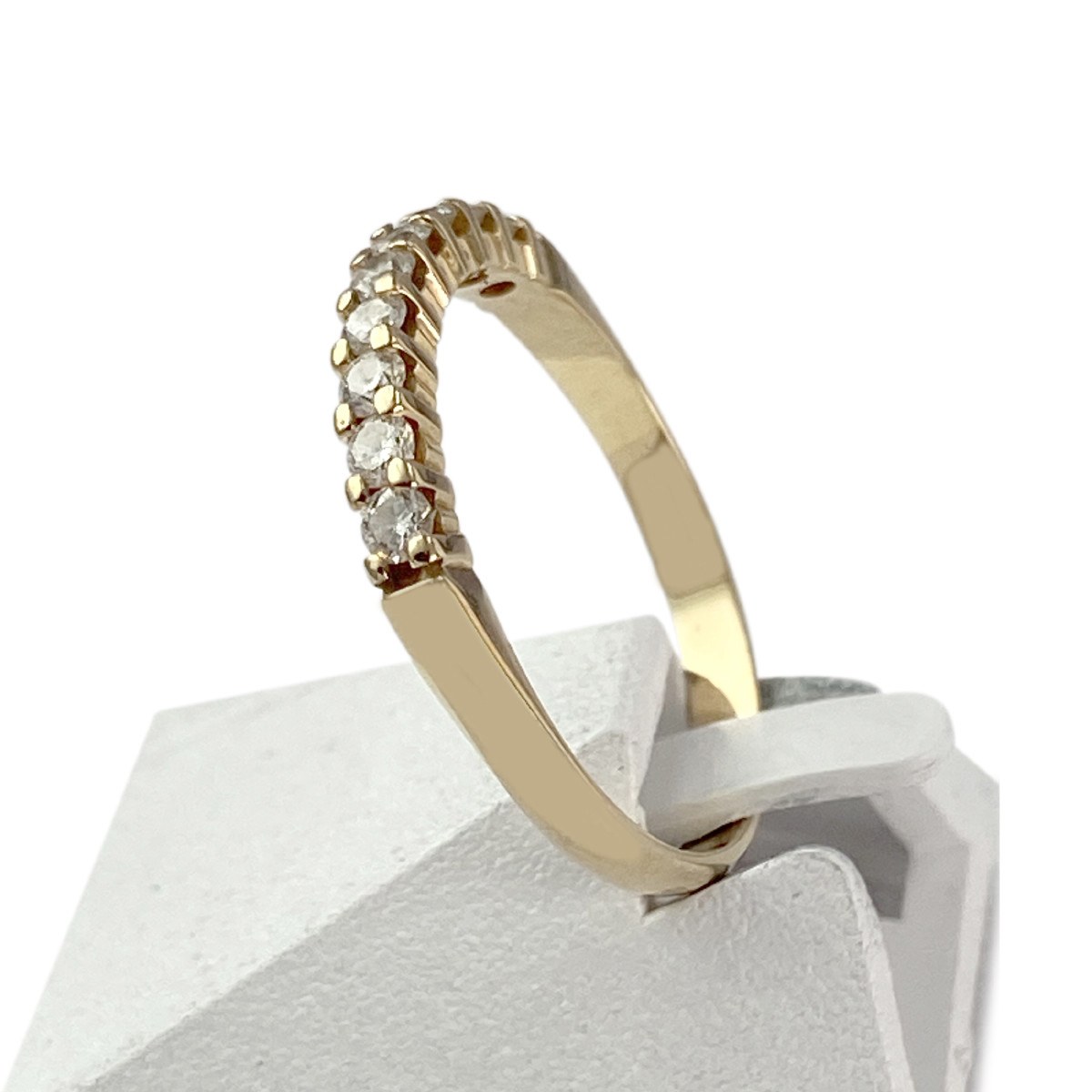 Bague d'occasion or 750 jaune diamants - vue 2