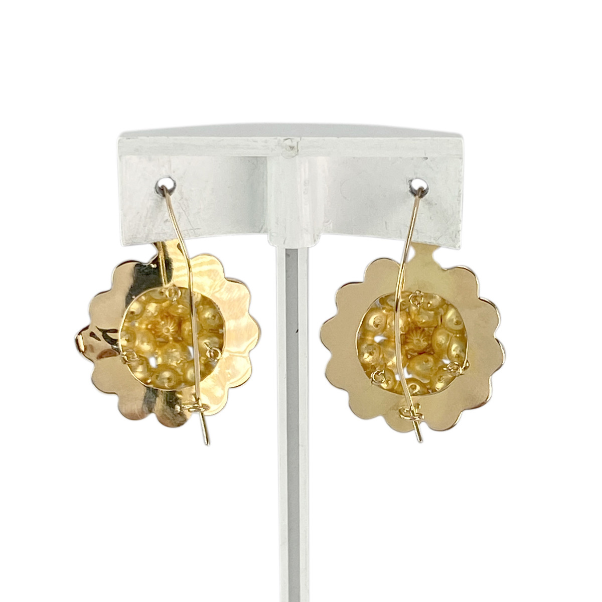 Boucles d'oreilles d'occasion or 750 jaune - vue 3