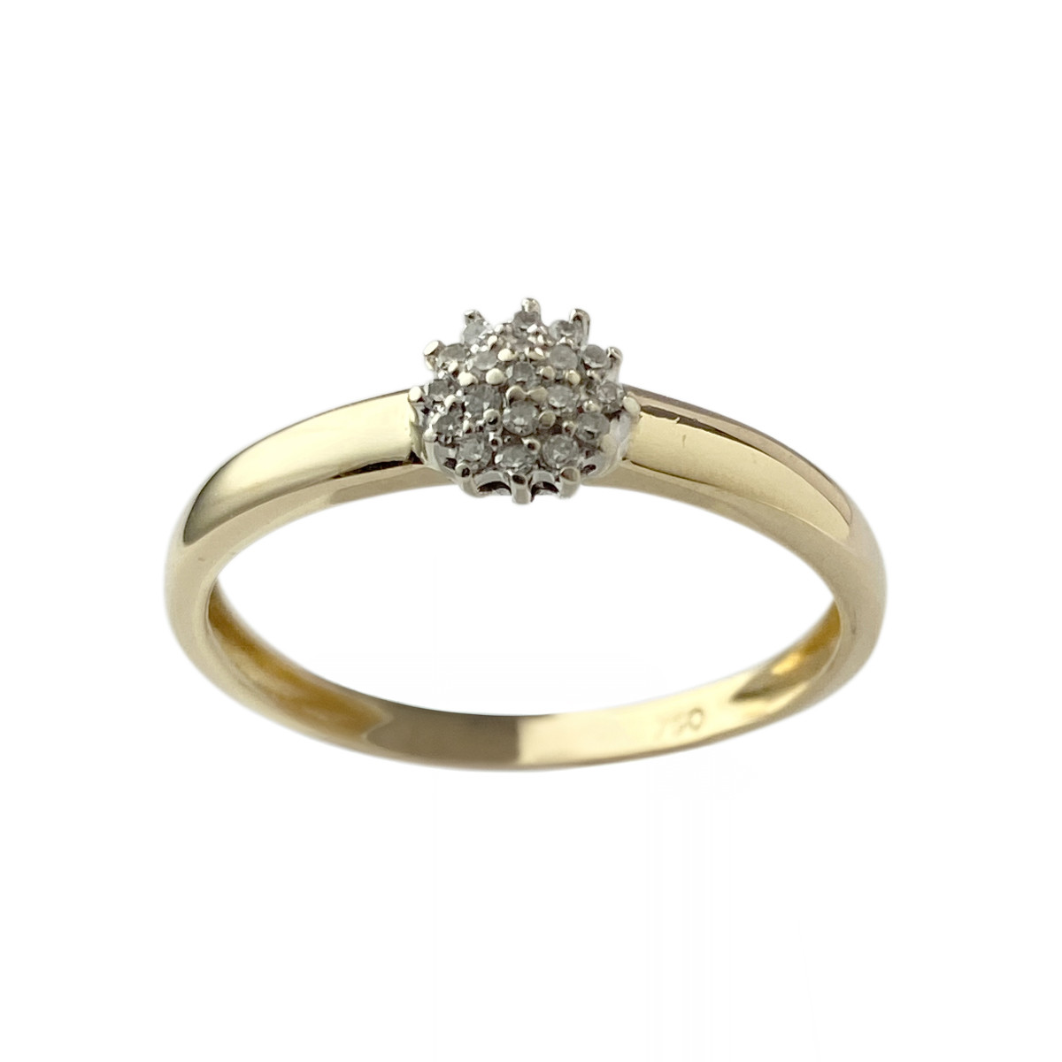 Bague d'occasion 2 ors 750 diamants