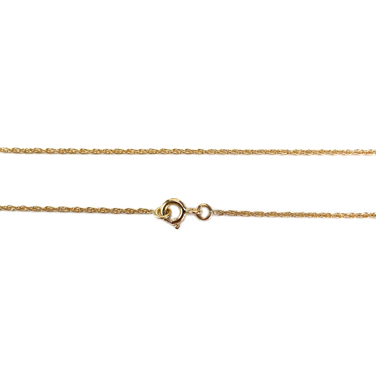 Collier d'occasion or 750 2 tons maille torsadée diamant saphir 40,5 cm - vue 3