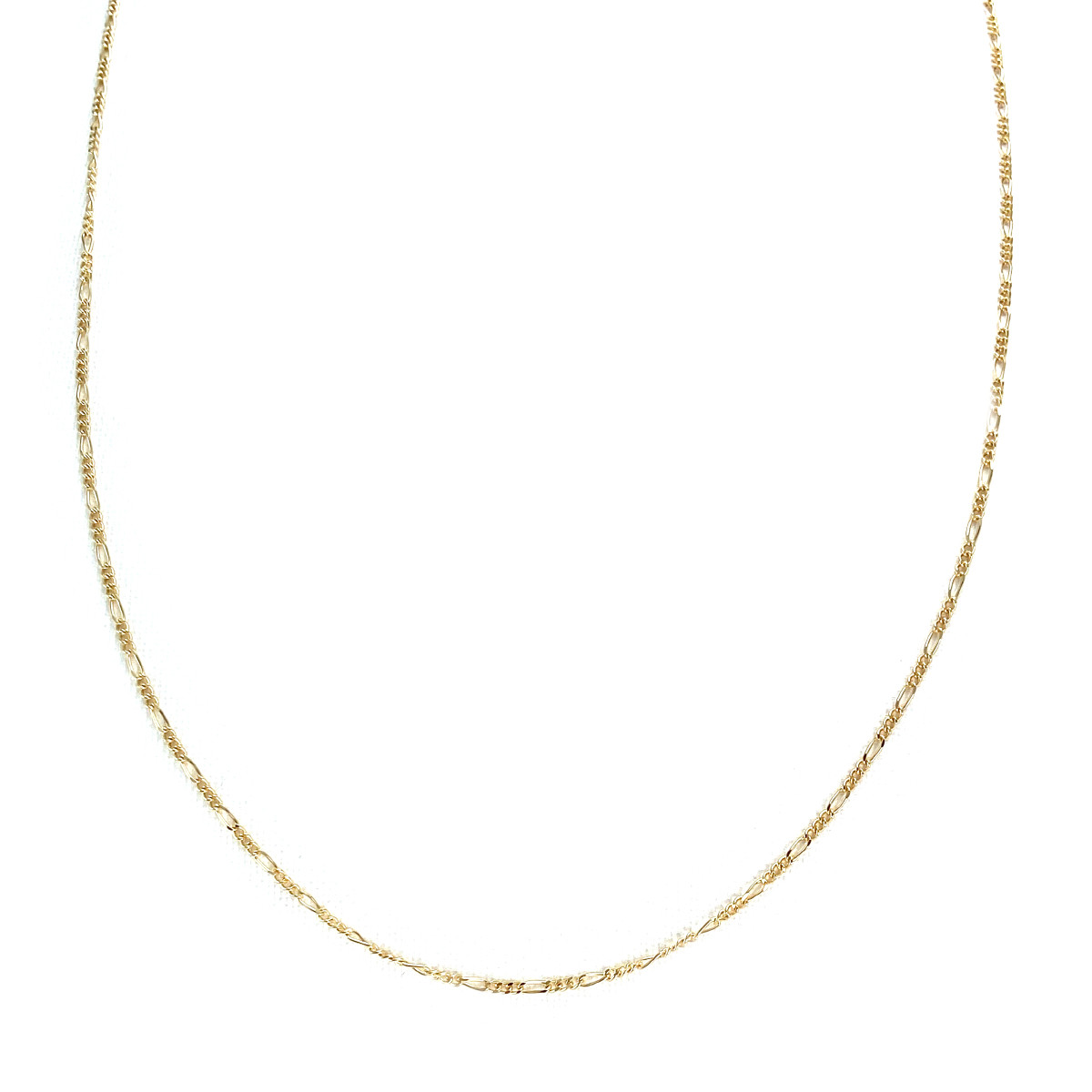 Chaîne d'occasion or 750 jaune maille cheval alternée 49,5 cm
